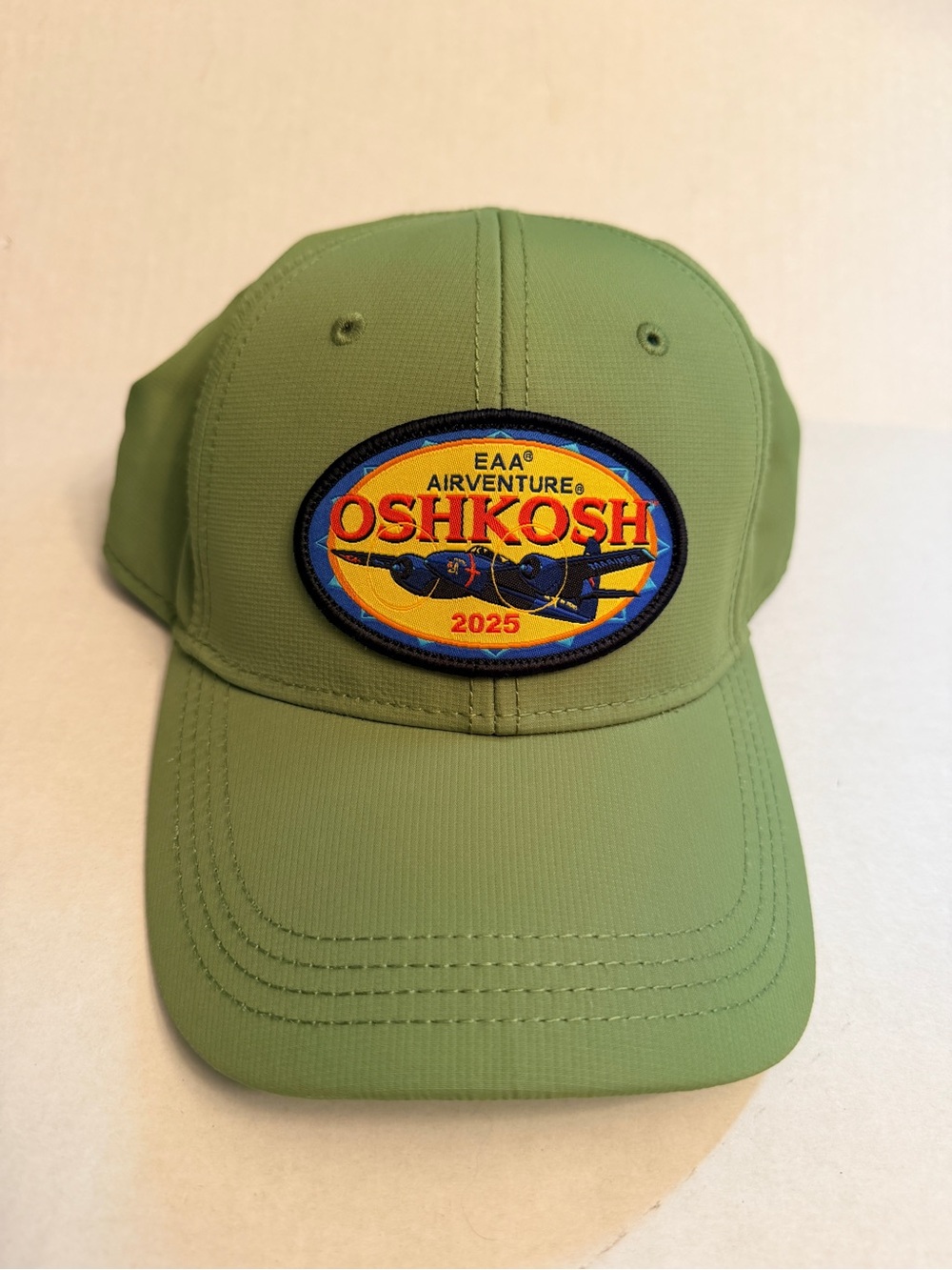 NEW EAA AirVenture Oshkosh 2025 Air Show Aviation Baseball Cap Hat Green Logo